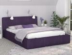 Luxusní postel FLORIDA 160x200 s kovovým zdvižným roštem FIALOVÁ